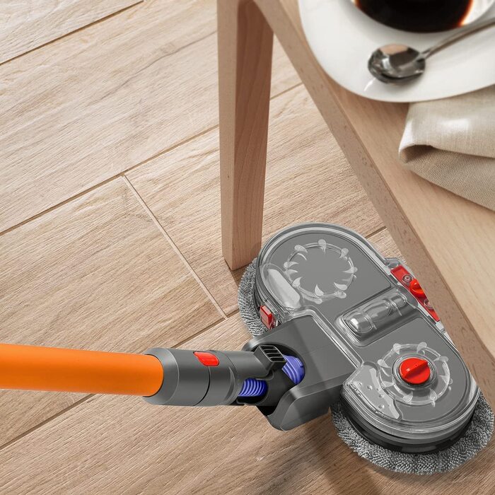 Електрична насадка для вологого прибирання DrRobor для пилососа Dyson V11/V10/V7/V8/V15, знімний водяний бак, 12 мопів, багаторазові