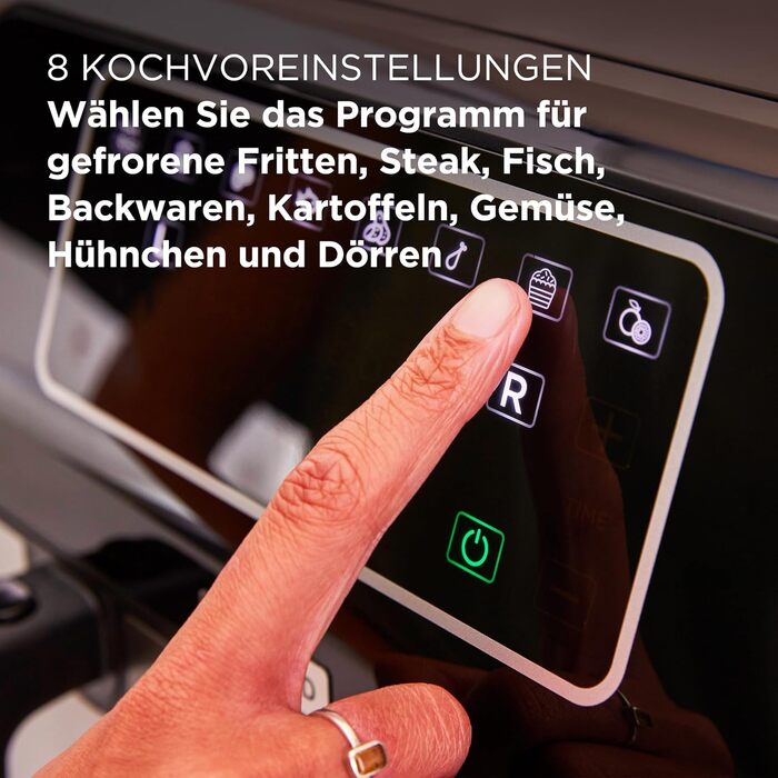 Аерофритюрниця з двома чашами Kenwood kHealthy Fry HFM20.000MB, 8л (2x4л), 8 програм, Dual Cook & Sync Finish, сенсорний дисплей, антипригарне покриття