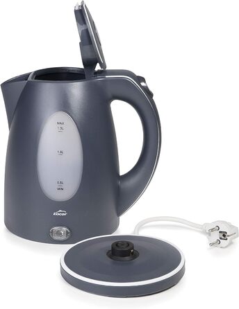 Електричний чайник Lacor 2200 Вт, BPA-free, 1.3 л, сірий