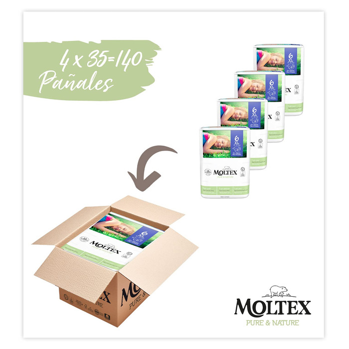 Екологічні підгузки Moltex Pure & Nature, розмір 1 (2-5 кг), 88 шт