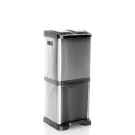 Система сортування сміття CLEAN VII 32Л (2x8Л+16Л), сталь, сріблястий, hjh OFFICE
