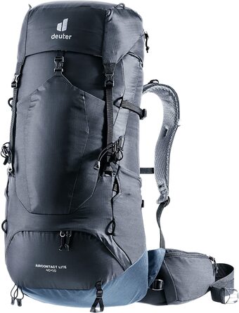Рюкзак для трекінгу Deuter Aircontact Lite 50+10 л, легкий, чорний-синій
