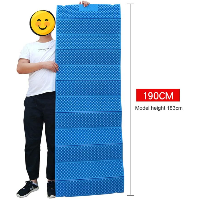 Кемпінговий килимок Lixada 190x57 см, ультралегкий, складаний, піна, для туризму, пікніка, пляжу, ізоляційний, червоний