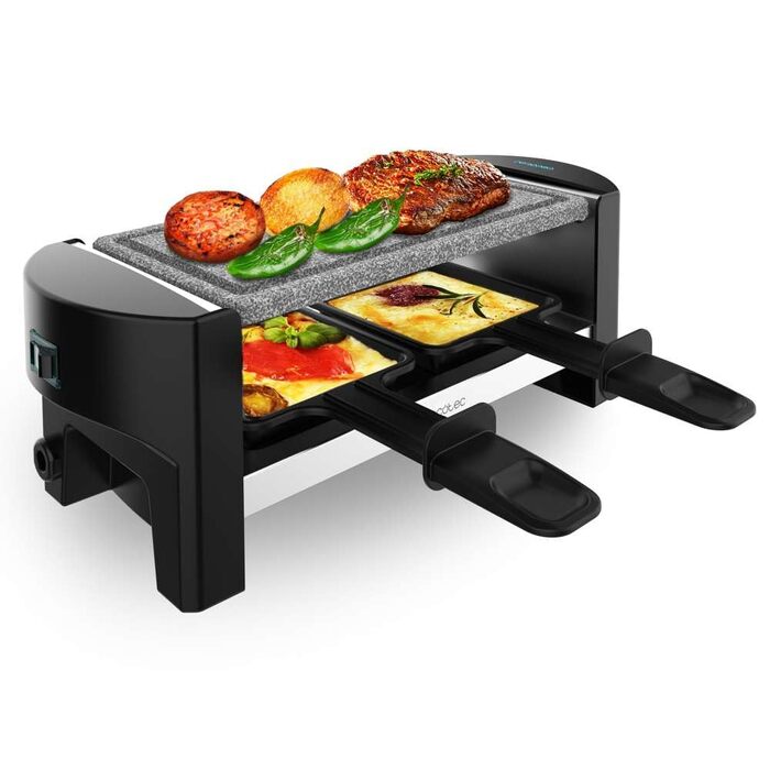 РаКлетт Cecotec Cheese & Grill 3200 AllStone для 2 осіб з електричним грилем та антипригарною поверхнею