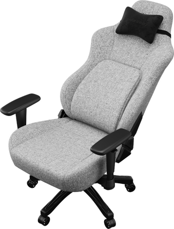 Крісло геймерське ігрове Anda Seat Phantom 4 L до 90 кг Gray Fabric (AD18YSD-72-G-F-G01)