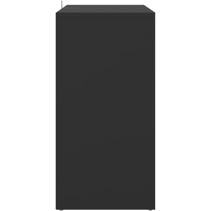 Взуттєва шафа vidaXL, 5 полиць, настінна, чорна, 60x35x70 см, ДСП, органайзер для взуття