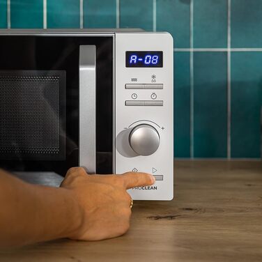 Мікрохвильова піч Cecotec Proclean 5010 Inverter White, 700 Вт, 19 л, 5 режимів, 8 програм, таймер 30 хв, звуковий сигнал, тарілка 245 мм
