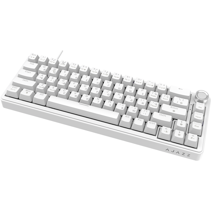 Дротова механічна клавіатура Ajazz AK690 Peach Mist Switch (AK690-PM-W)