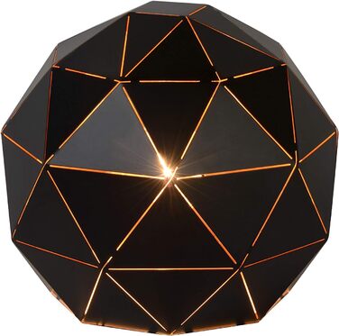 Настільна лампа LUCIDE OTONA, чорна, Ø25 см, 1xE27