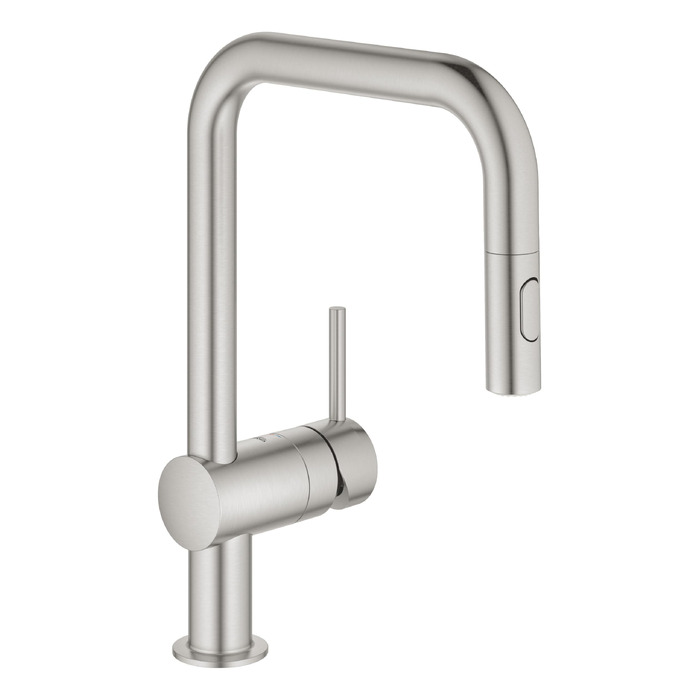 Змішувач кухонний GROHE Minta з висувним душем, 2 режими, 360° поворотний, економія води, для мийки - 32321002