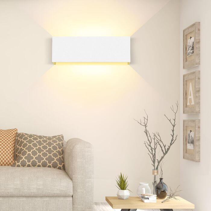 LEDMO LED настінні світильники 30Вт, 4 шт, білий, для внутрішнього та зовнішнього використання, регульований світловий потік вгору/вниз, 3000K тепле біле світло, IP65 водонепроникні