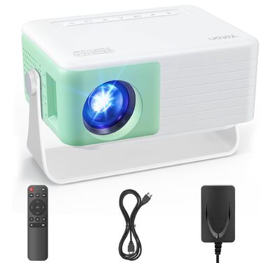 YOTON Mini Beamer 1080P: Портативний проектор для дому, спальні, HDMI/USB/PS5/ТВ-стік, чорний (зелений)
