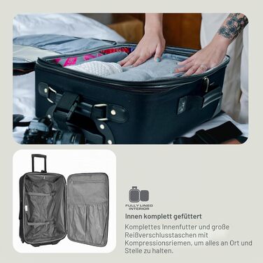 Набір розширюваних валіз для подорожей Travel Select Amsterdam (4 предмети), 88 л, багатоколірний (червоний, синій, помаранчевий, сірий)
