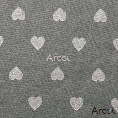 Еластичний чохол ARCOL для прасувальної дошки Foppapedretti, 100% бавовна, бежево-білий з серцями, з запасною підкладкою, вироблено в Італії