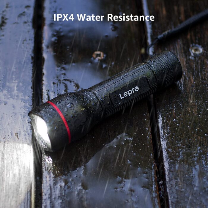Lepro LED ліхтарик LE2000, надяскравий, 5 режимів, зум, водонепроникний, для кемпінгу, туризму, риболовлі, подарунок (2 шт.)