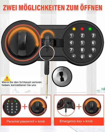 Вогнетривкий сейф для дому з електронним кодовим замком та LED-підсвіткою, 30л (20×31×20 см), для документів, грошей та цінностей