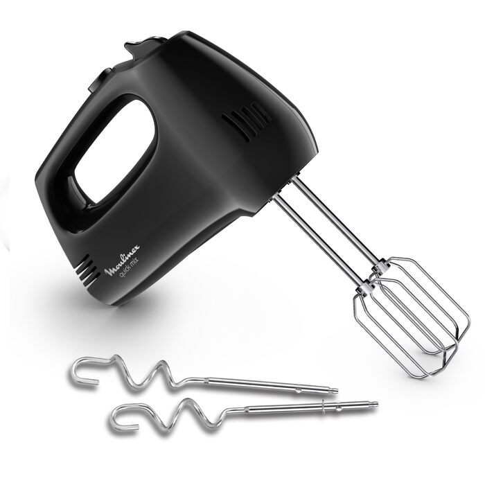 Міксер ручний Moulinex Quickmix HM3108 300 Вт, 5 швидкостей, нержавіюча сталь, чорний