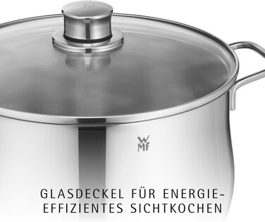 Каструля WMF Diadem Plus для індукційних плит 20 см, 3.7 л, зі сталі, підходить для посудомийки
