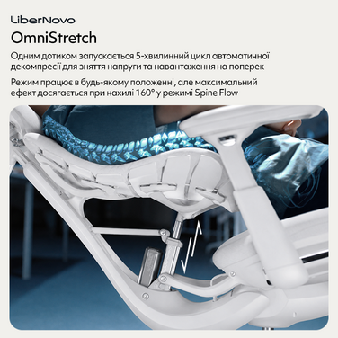 Крісло офісне ергономічне LiberNovo Omni Space Gray 48 см