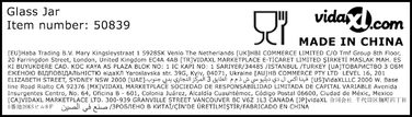Набір із 6 скляних банок для зберігання з корковими кришками 650 мл, баночки для спецій та продуктів vidaXL