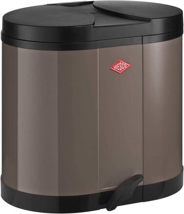 Сортувальний контейнер Wesco Öko-Sammler 170, металевий, 2×15 л, теплий сірий