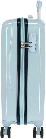 Дитяча валіза Roll Road Little Me Єдиноріг, 37x55x20 см, жорсткий ABS, 32 л, 2,5 кг, 4 подвійні колеса, кодовий замок, ручна поклажа, блакитна