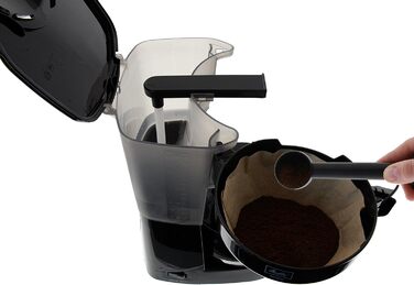 Кавоварка фільтраційна Melitta Easy Timer з таймером, скляною колбою, антикрапельною системою, 10 чашок, чорна