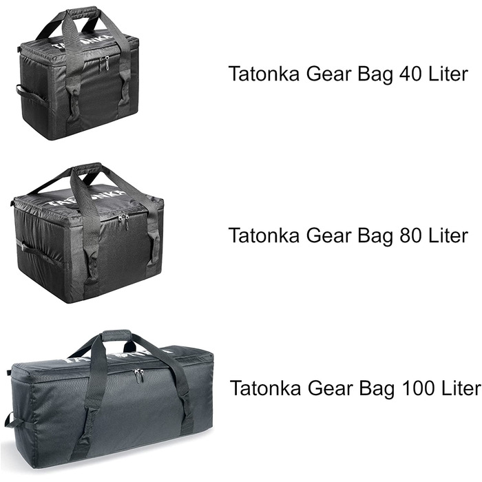 Сумка для спорядження Tatonka Gear Bag 80 л, чорна, м'яка, для спорту, подорожей і авто, 50x45x35 см