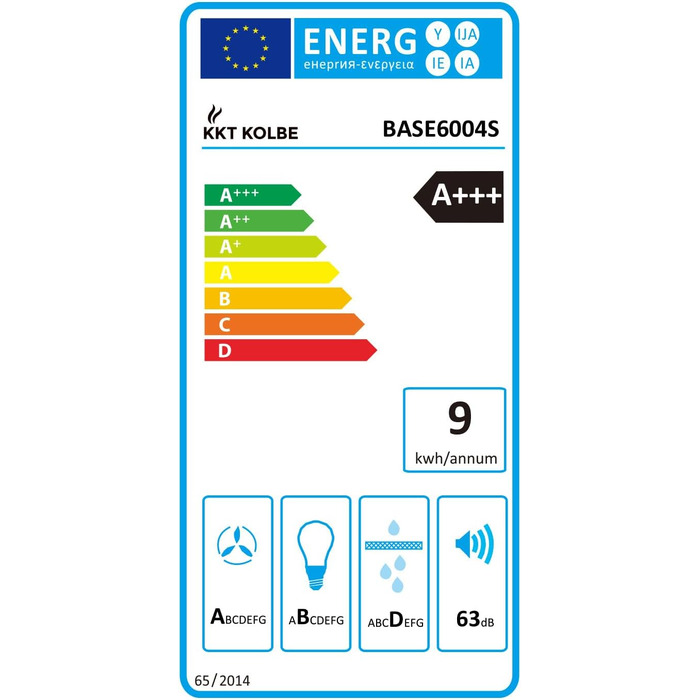 Витяжка кухонна KKT KOLBE BASE6004S 60 см, чорна (скло, нержавіюча сталь), з LED-підсвіткою, сенсорним керуванням та керуванням жестами, режим рециркуляції та відведення повітря