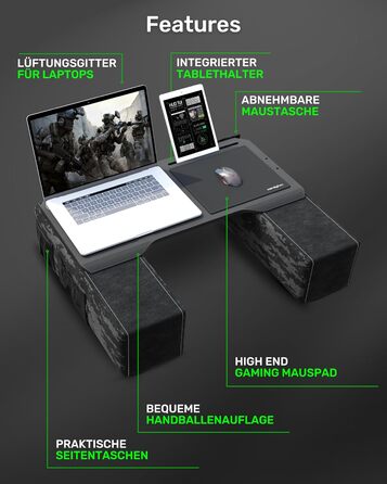 Couchmaster CYBOT: ергономічний столик для ноутбука на диван, софу та ліжко. Широкий столик для ноутбука та бездротових аксесуарів