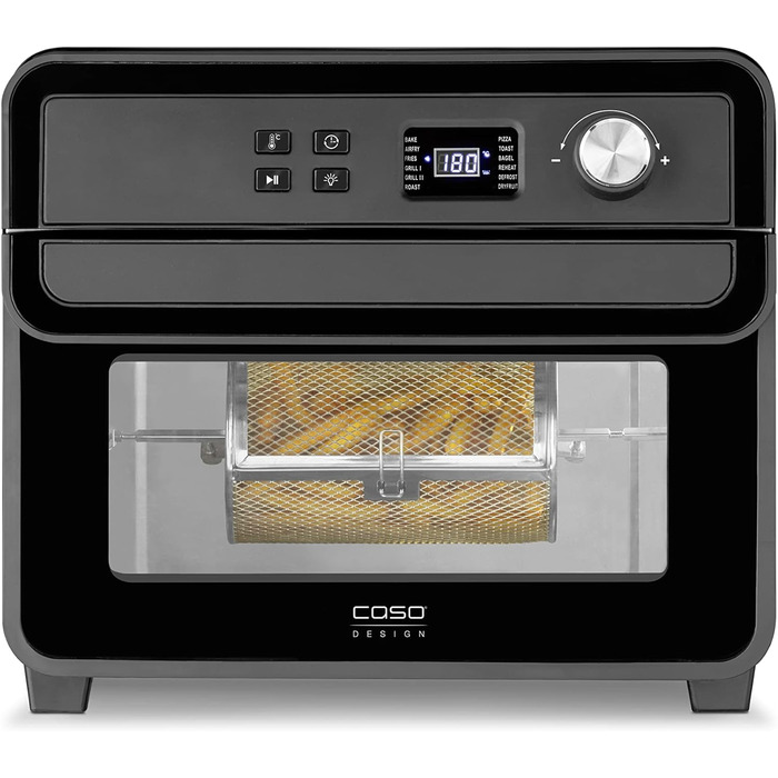 Фритюрниця CASO AirFry Chef 1700 з конвекцією, 1700 Вт, 3 рівні, температура 40-230°C, чорна, без попереднього розігріву