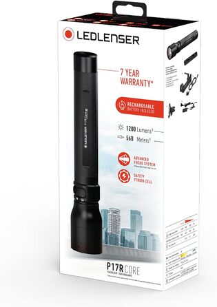 Ліхтарик Ledlenser P17R Core, 1200 лм, акумуляторний, LED, фокусування, 560 м, до 200 годин, магнітна зарядка, станція