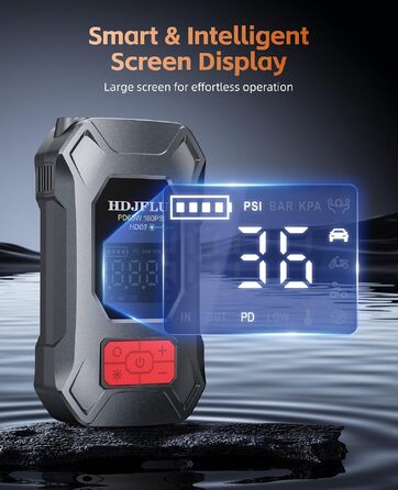 Пусковий пристрій Jump Starter 7500A з компресором 180 PSI та Powerbank 24000mAh для бензинових та дизельних авто (до 10.0L), PD65W, LED-дисплей