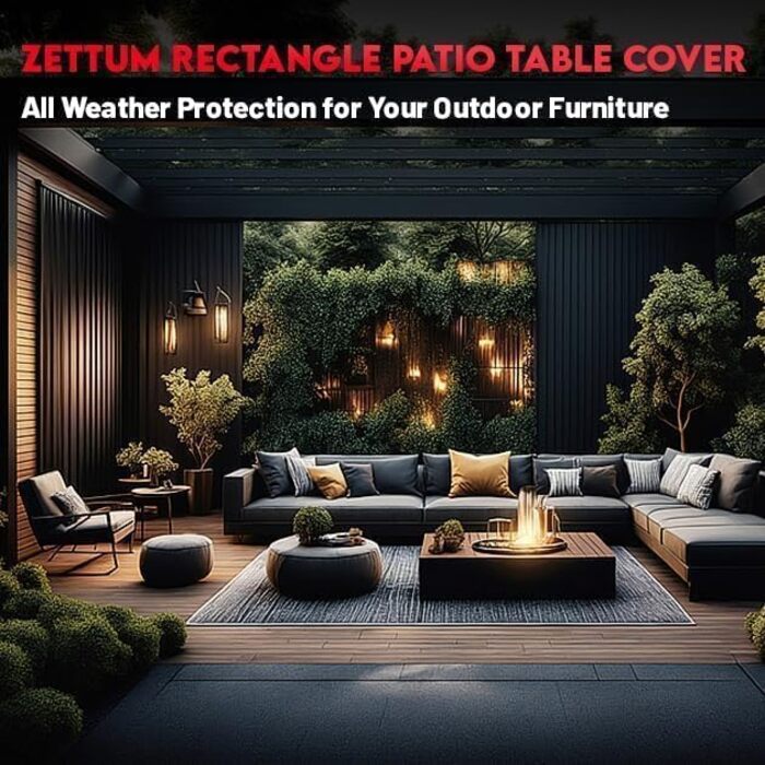Чохол для садово-патіо меблів Zettum 160x135x73 см, водонепроникний, 600D Oxford, захисна накривка для саду та тераси