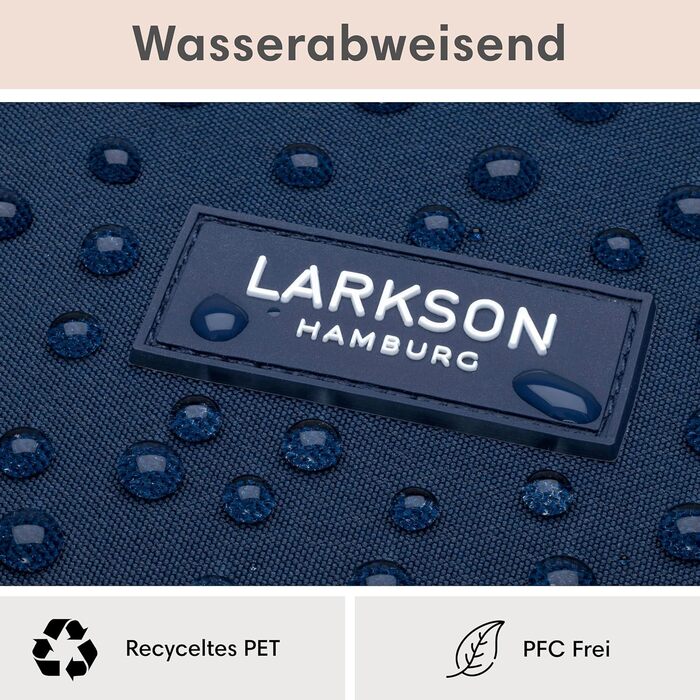 Міський рюкзак LARKSON No 6 для жінок і чоловіків, водостійкий, темно-синій, з відділенням для ноутбука 16