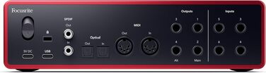 Focusrite Scarlett 4i4 4-го покоління USB Аудіоінтерфейс для гітаристів, вокалістів та музикантів (16 входів/16 виходів) - HiFi студійна якість