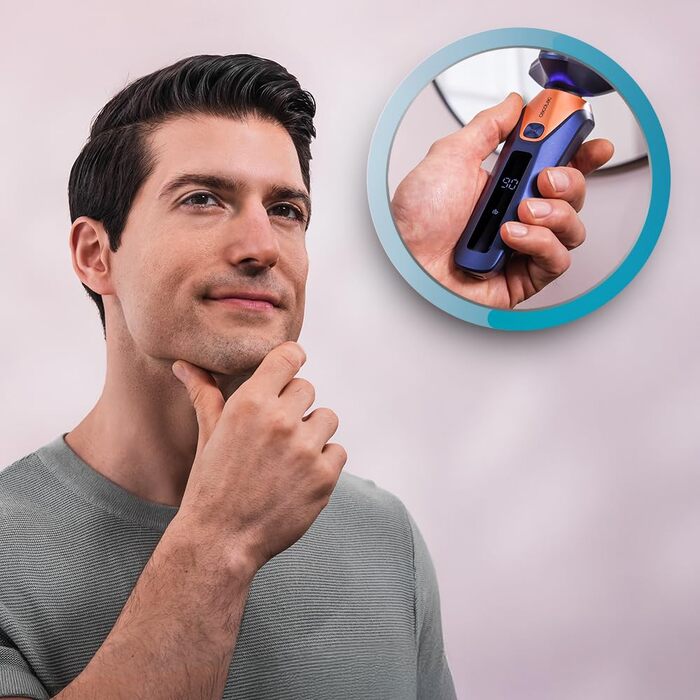 Електробритва Cecotec Precisioncare Sapphire Pro з нержавіючої сталі, 70 хв роботи, IPX6 водонепроникна, для дому та подорожей