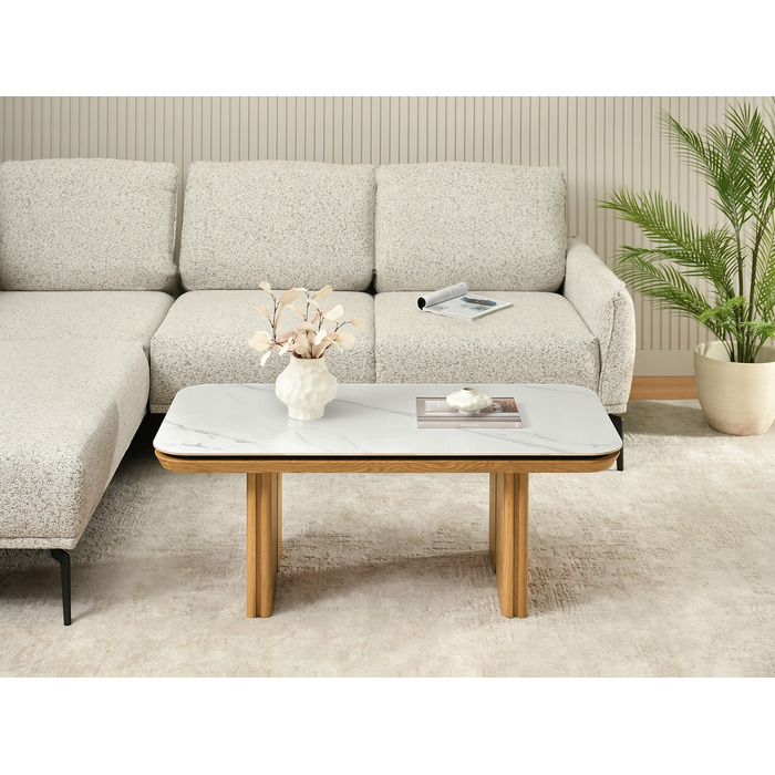 Журнальний стіл Mebel-Partner прямокутний, 110 x 60 x 45,5 см, дуб