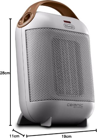 Керамічний обігрівач De'Longhi HFX30C18.AG, мобільний конвектор 1800 Вт, 2 рівні потужності, функція Anti-Frost