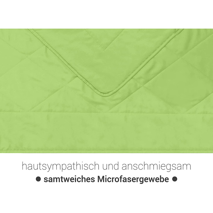 Дитяча легка стьобана ковдра Emily's Check 100x135 см зелена – універсальна для сну, прогулянок, пікніків