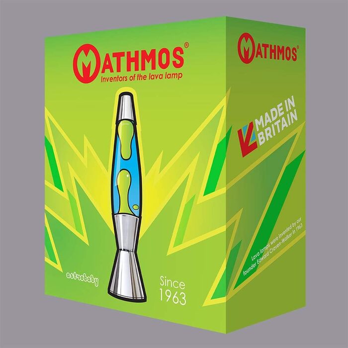 Лава-лампа Mathmos Astro Baby срібляста, фіолетово-помаранчева, оригінальна британська якість