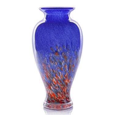 Ваза для квітів Murano Glas Mevsvase, блакитна, 30 см - декор на стіл, весілля, інтер'єр