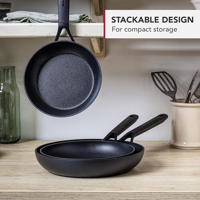 Сковорода KitchenAid Classic Forged для млинців (24 см), з антипригарним покриттям, індукційна, для духовки, чорна