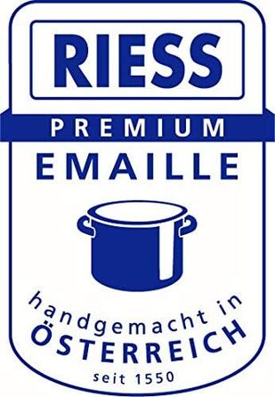 Каструля Riess Nouvelle Rosso Extra Stark емальована 6,5 л з скляною кришкою, для індукції, 24 см