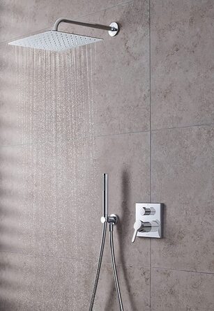 Душова лійка Duravit Universal, квадратна, режим Rain, легке очищення, хромована, без шланга