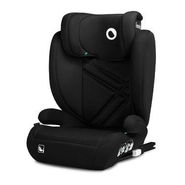 Автокрісло Lionelo Hugo i-Size R129 Група 2/3 (100–150 см) – ISOFIX, регульована підголовник з Memory Foam, бічний захист, комфортні підлокітники, чорний карбон