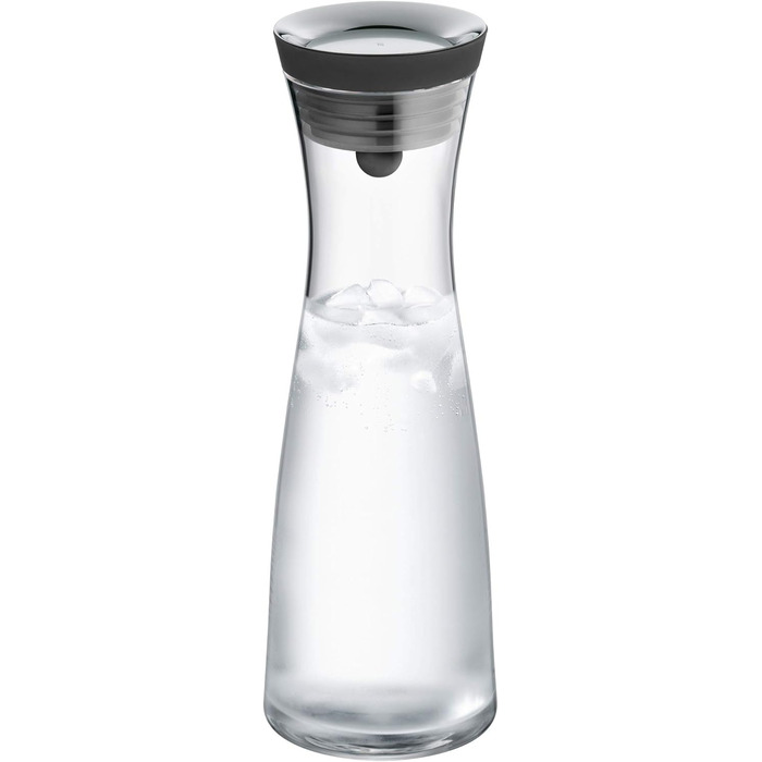 Скляна карафа для води WMF Basic, 1 літр з кришкою, Silikondeckel, CloseUp-Verschluss