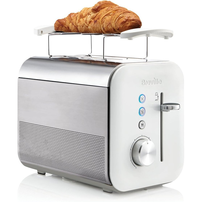 Тостер Breville VTT676 для 2 скибок, білий – глянцева колекція, регулювання ступеня підсмажування