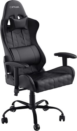 Ігрове крісло Trust Gaming GXT 708 Resto, чорне, ергономічне, 360° обертання, знімні подушки, регульована висота, офісне комп'ютерне крісло