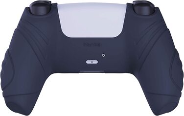 Чохол eXtremeRate PlayVital для контролера PS5, захисний ергономічний силіконовий кейс з ручками, накладки на стіки, 2 шт., колір Guardian Edition, синій (Midnight Blue)
